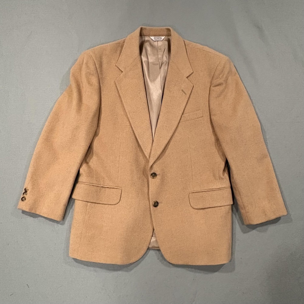 Vintage‎ Hunt Valley Blazer Mens 42 Beige Camel Hair Sport Coat Jacket